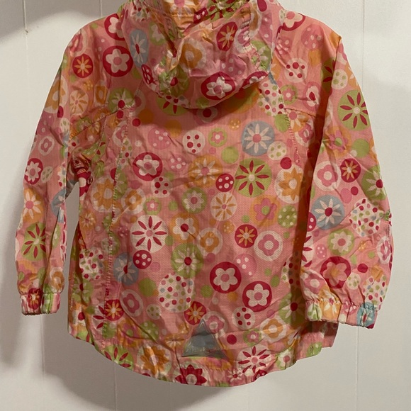L.L. Bean Kids Floral Lightweight Waterproof Jacket Girls 2T - Picture 2 of 5